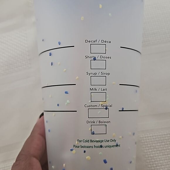 Starbucks Plastic Cold Beverage Cup  With Straw 24oz Clear - Picture 10 of 16